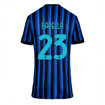 Ženski Nogometni dresi Inter Milan Nicolo Barella #23 Domači 2025-26 Kratek Rokav Ženski Nogometni dresi Inter Milan Nicolo Barella #23 Domači 2025-26 Kratek Rokav